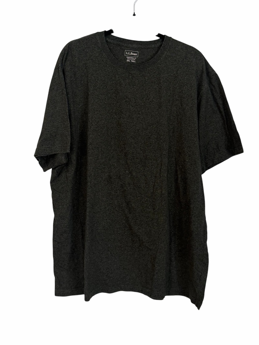 L.L. Bean Men’s Short Sleeve Crewneck T-Shirt in Heathered Black Sz XXL Tall GUC
